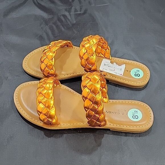 BRAND NEW ROCK&CANDY BRAIDED TWO-BAND SLIDE SANDALS - Picture 11 of 16